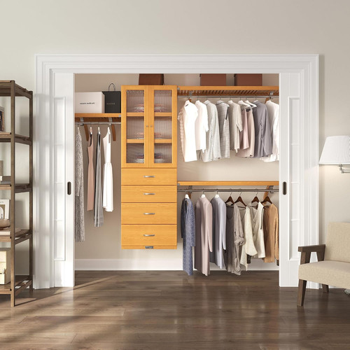 Wood closet organizer system - closet,
