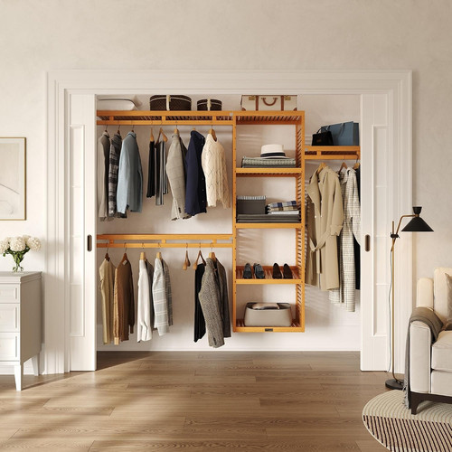 Wood closet organizer - wood,